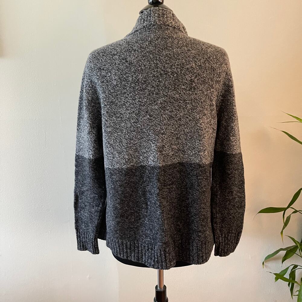 The Kooples Womens Medium Grey Black Wool Blend Cardigan Open Front Casual - Picture 2 of 9